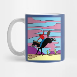 Retro Wild West Cowboys Rodeo Mug